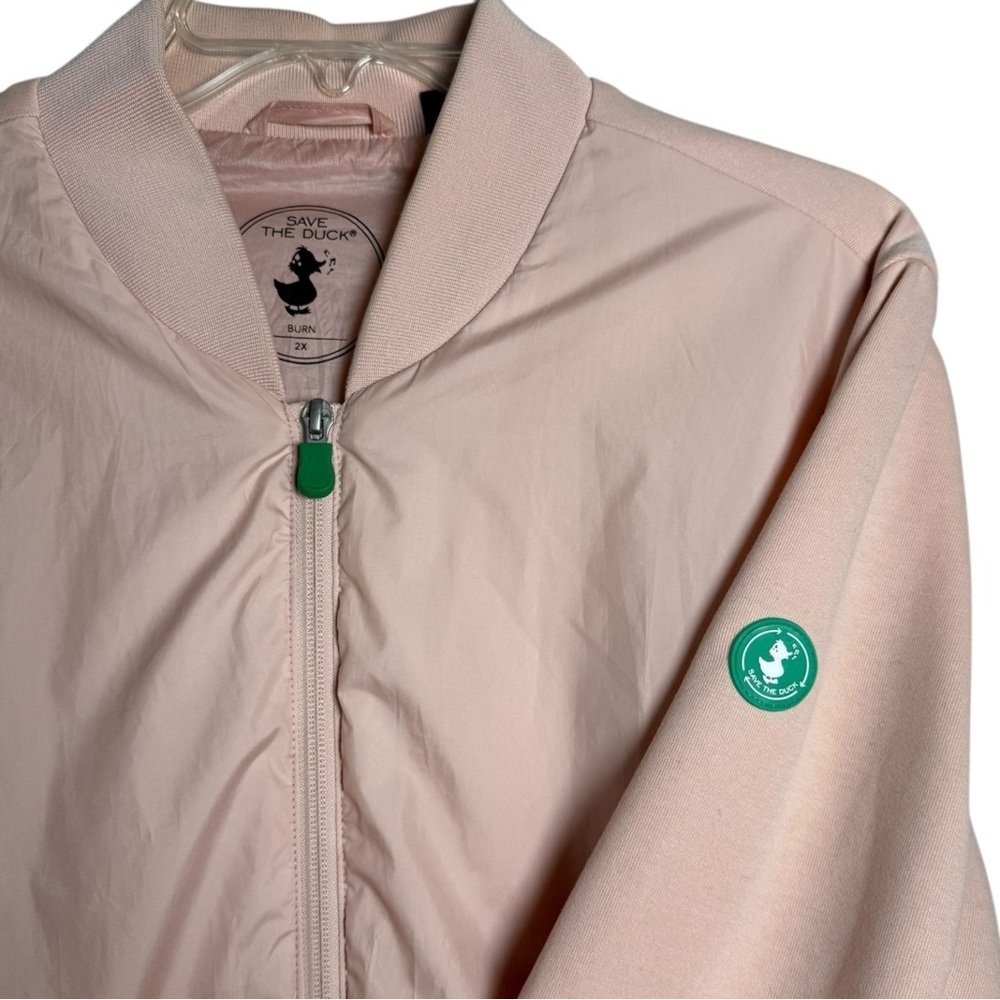 Save the Duck Refy Bomber Jacket Women’s Size 2X XXL Pink Recycled Vegan - Picture 7 of 16